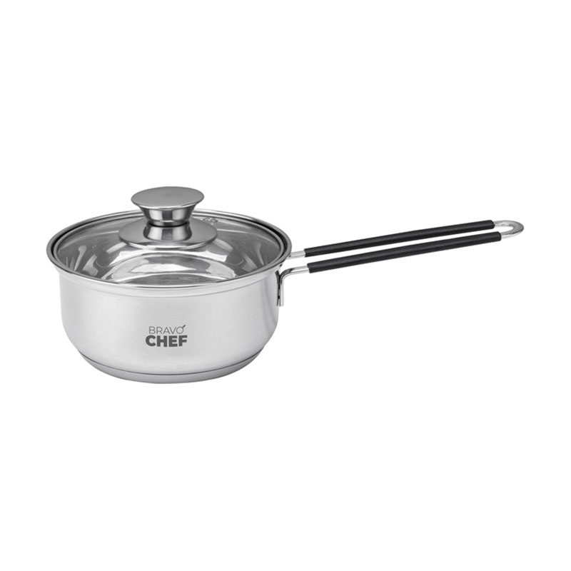 Ківш BRAVO CHEF Safran з кришкою, діаметр 14 см, 1 л (BC-4014-14)